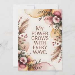 Cartão De Festividades Calming Labor Wave Affirmation Art