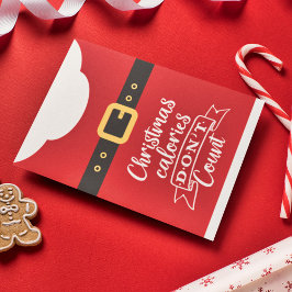 Cartão De Festividades Calorias de Natal divertidas Papais noeis de terno