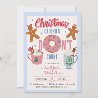 Cartão De Festividades Calorias de Natal Não Contem