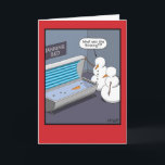 Cartão De Festividades Cama Tanning do boneco de neve<br><div class="desc">O TANnenbaum! Tenha um Natal legal.</div>