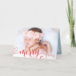 Cartão De Festividades Camada de diversão da família PHOTO feliz vermelha