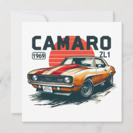 Cartão De Festividades Camaro ZL1 1969