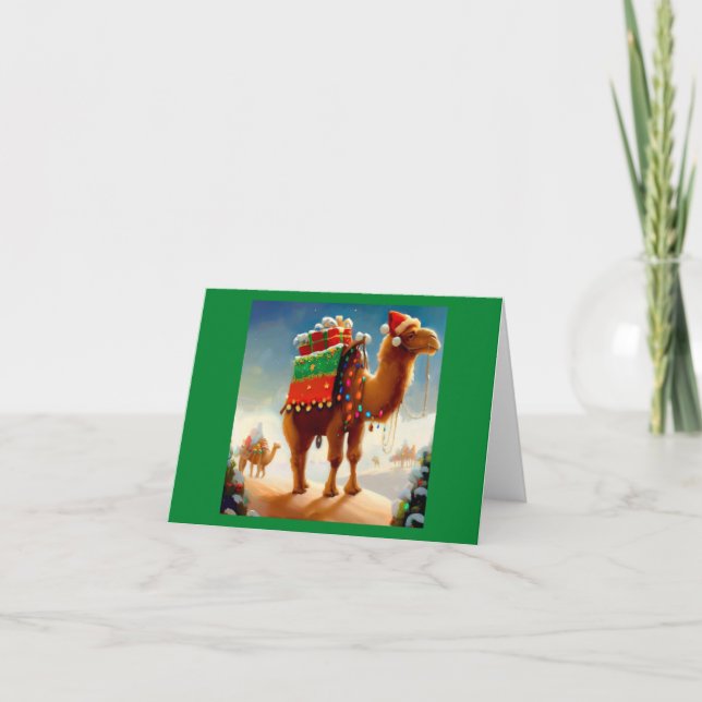 Cartão De Festividades Camelo Natal 2 (Frente)