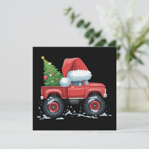 Cartão De Festividades Caminhão de Natal Árvore de Natal Xmas Piada de Fé