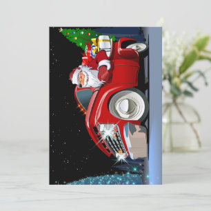 Cartão De Festividades Caminhão de Natal de desenho animado