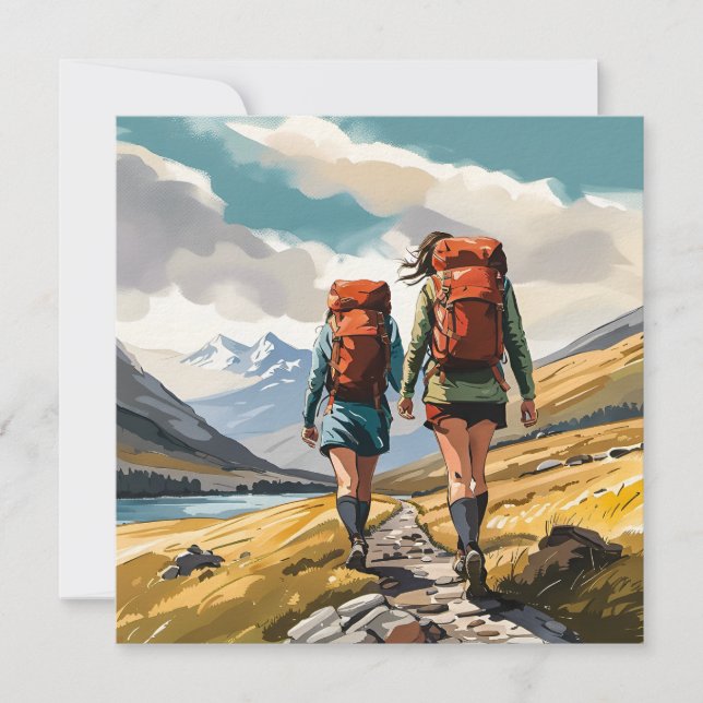 Cartão De Festividades Caminho nas Terras Altas da Escócia (Frente)