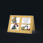 Cartão De Festividades Caminhões do neto, aniversário<br><div class="desc">Seu neto que ama o equipamento pesado da construção amará certamente este cartão. Envie-lhe um desejo GRANDE do aniversário hoje.</div>