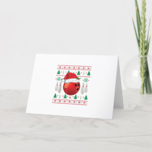 Cartão De Festividades Camisa Feia de Boliche de Natal Presente Meninos C
