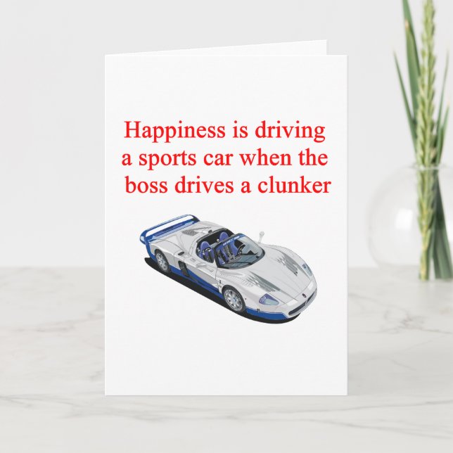 Cartão De Festividades Camisas de esporte para automóveis chapéus, palcos (Frente)