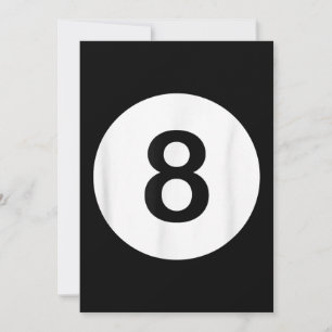 Cartão De Festividades Camisetas de Sala de Bilhar 8 Ball, Presente para 