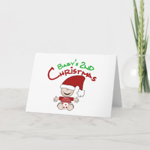 Cartão De Festividades Camisetas e presentes de Natal de segundo bebê