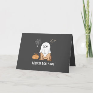 Cartão De Festividades Camisetas French Bulldog Halloween Cute Boo-Dog 20