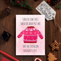 Camisola de Natal Feia Rosa Lista Travessa Hilária