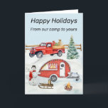 Cartão De Festividades Campanha RV Snow Winter Christmas<br><div class="desc">Este design pode ser personalizado na área fornecida pela alteração da foto e/ou do texto. Ou pode ser personalizado clicando em Personalizar este Modelo e, em seguida, escolhendo o clique para personalizar mais a opção e excluir ou alterar a cor do plano de fundo, adicionar texto, alterar a cor ou...</div>