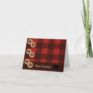 CARTÃO DE FESTIVIDADES CAMPING BEAR WOODS ADIRONDACK CHRISTMAS CARD