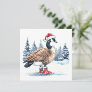 Cartão De Festividades Canadá ganso Natal canadense