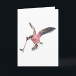 Cartão De Festividades Canadá Goose Jogando Hóquei<br><div class="desc">Feliz Natal!</div>