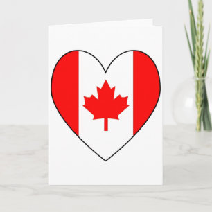 Cartão De Festividades Canadian Flag Heart Valentine