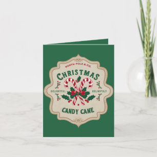 Cartão De Festividades Canas de Natal do Polo Norte