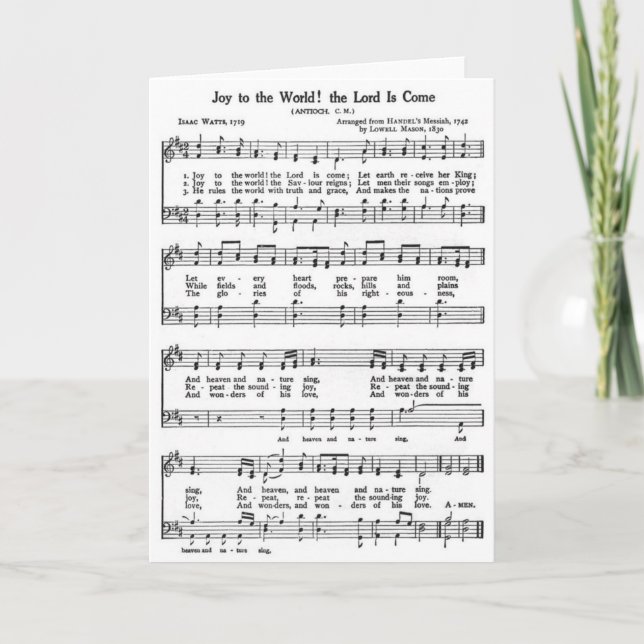 Cartão De Festividades CANÇÃO! Alegria ao mundo (Frente)