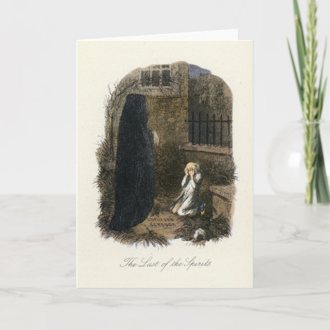 Cartão De Festividades Canção de natal do Natal - fantasma do Natal a vir (Frente)