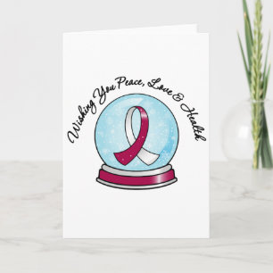 Cartão De Festividades Cancer de Cabeça Fita de Natal Feliz