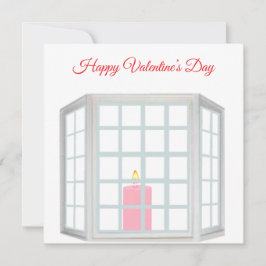 Cartão De Festividades Candle in the Window Valentine’s Day Card