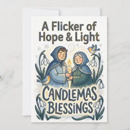 Cartão De Festividades Candlemas Blessings Art Print - A Flicker of Hope