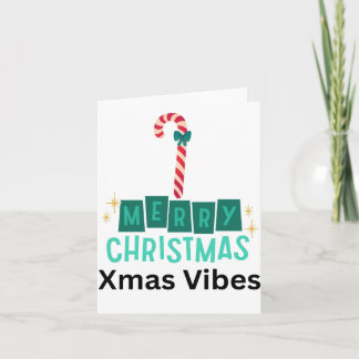 Cartão De Festividades Candy Cane Merry Christmas Xmas Vibes Folder