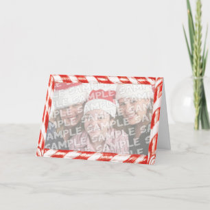 Cartão De Festividades Candy Cane Photo Frame Christmas Portrait