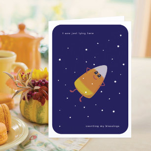 Cartão De Festividades Candy Corn "Contando Minhas Bênçãos" Ação de Graça