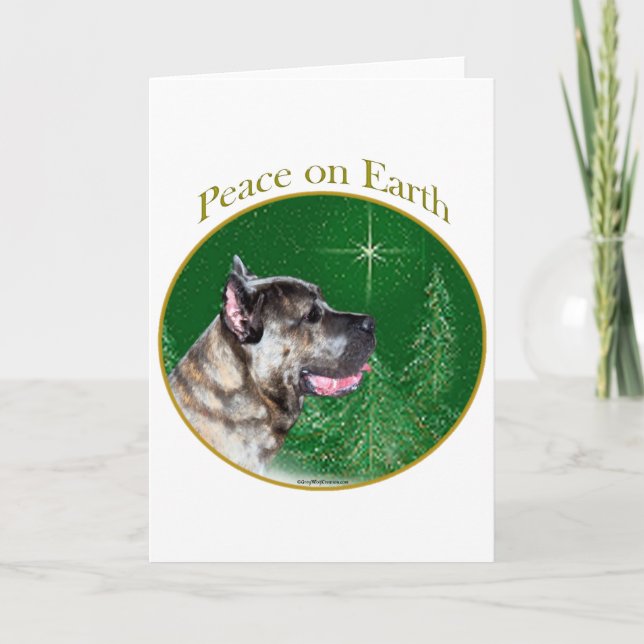 Cartão De Festividades Cane Corso Peace (Frente)