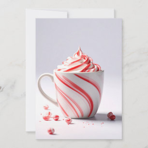 Cartão De Festividades Caneca com Redemoinho de Hortelã-Carta em Branco