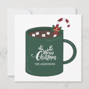 Cartão De Festividades Caneca de chocolate quente natal