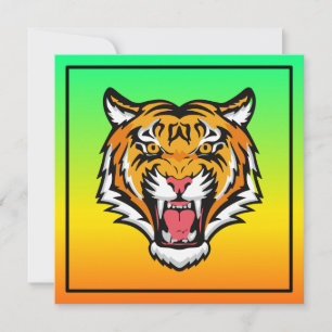 Cartão De Festividades Caneca de viagem de Tigre em Raiva-25818