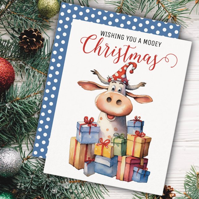 Cartão De Festividades Caneta de Vaca de Natal (Criador carregado)