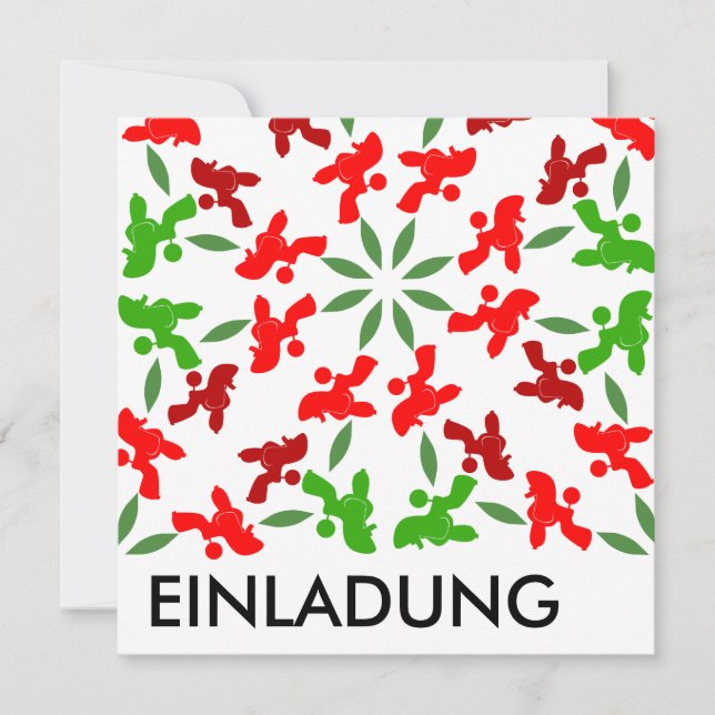 Cartão De Festividades Caniches do Natal (Frente)