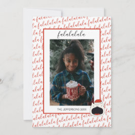 Cartão De Festividades Canto Bonito Fa La La La La La Foto De Natal