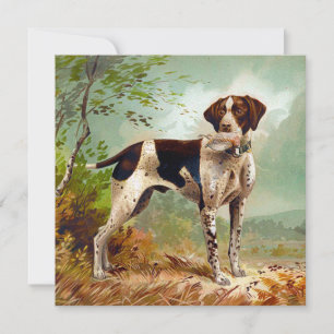 Cartão De Festividades Cão caçador com pássaro na boca