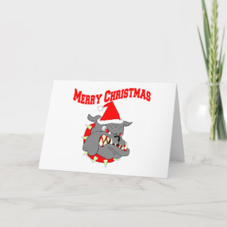 Cartão De Festividades Cão de diabo do USMC do Feliz Natal