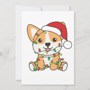 Cartão De Festividades Cão de inverno de Corgi