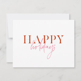 Cartão De Festividades Cão de Letra Vermelho Rosa Colorido Moderno Retro