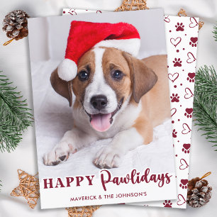 Cartão De Festividades Cão de Revisão de Foto de Pet em Branco