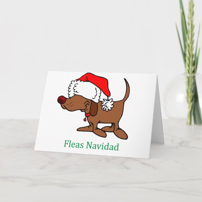 Cartão De Festividades Cão do Natal (Frente)