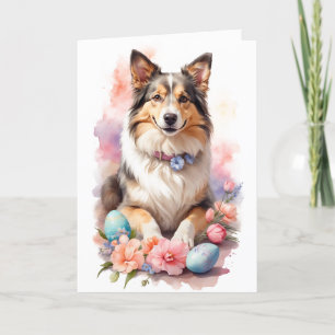 Cartão De Festividades Cão felz pascoa