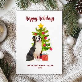 Cartão De Festividades Cão Pastor Australiano Natal