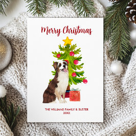 Cartão De Festividades Cão Pastor Australiano Natal