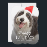 Cartão De Festividades Cão que veste o chapéu do papai noel<br><div class="desc">Cão que veste o chapéu do papai noel</div>