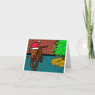 Cartão De Festividades cão rouba canela