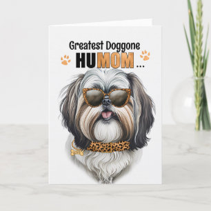 Cartão De Festividades Cão Shih Tzu Melhor HuMAM Mãe Dia das Mães